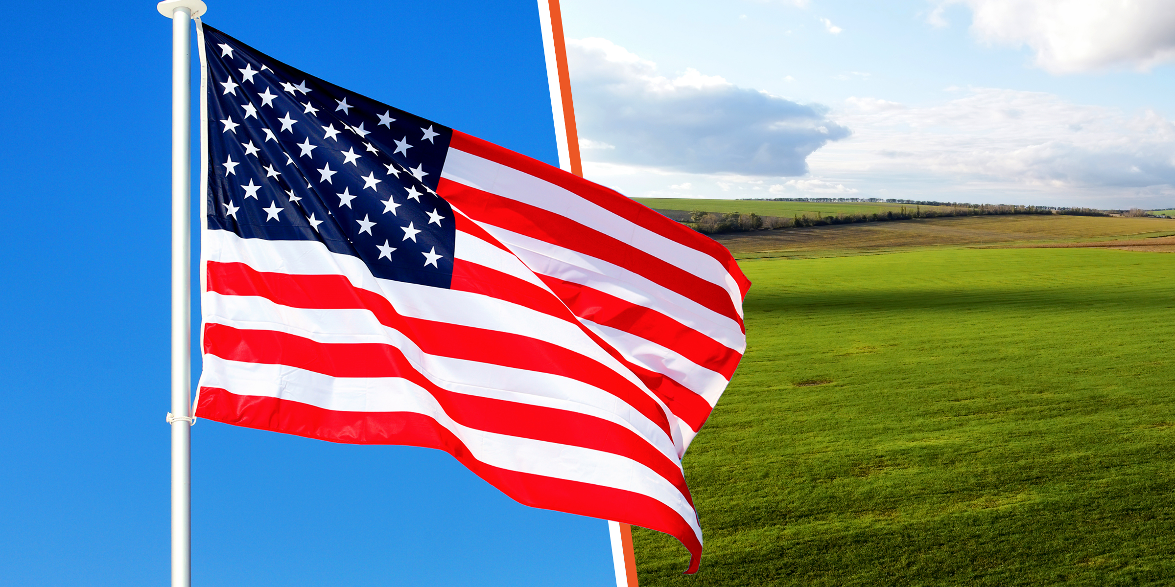 USA flag | A piece of land | Source: freepik