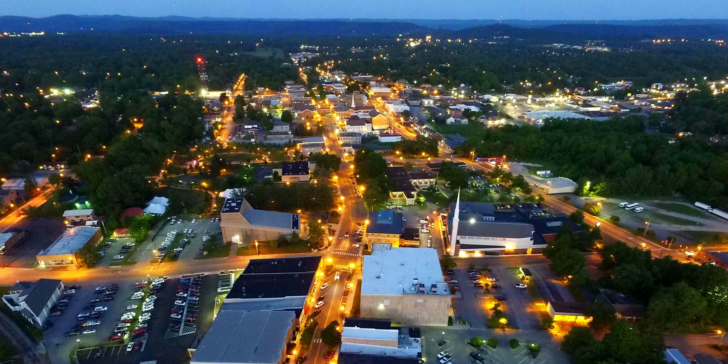 Aerial view of Cookville, TN | Source: facebook.com/HistoricDowntownCookeville
