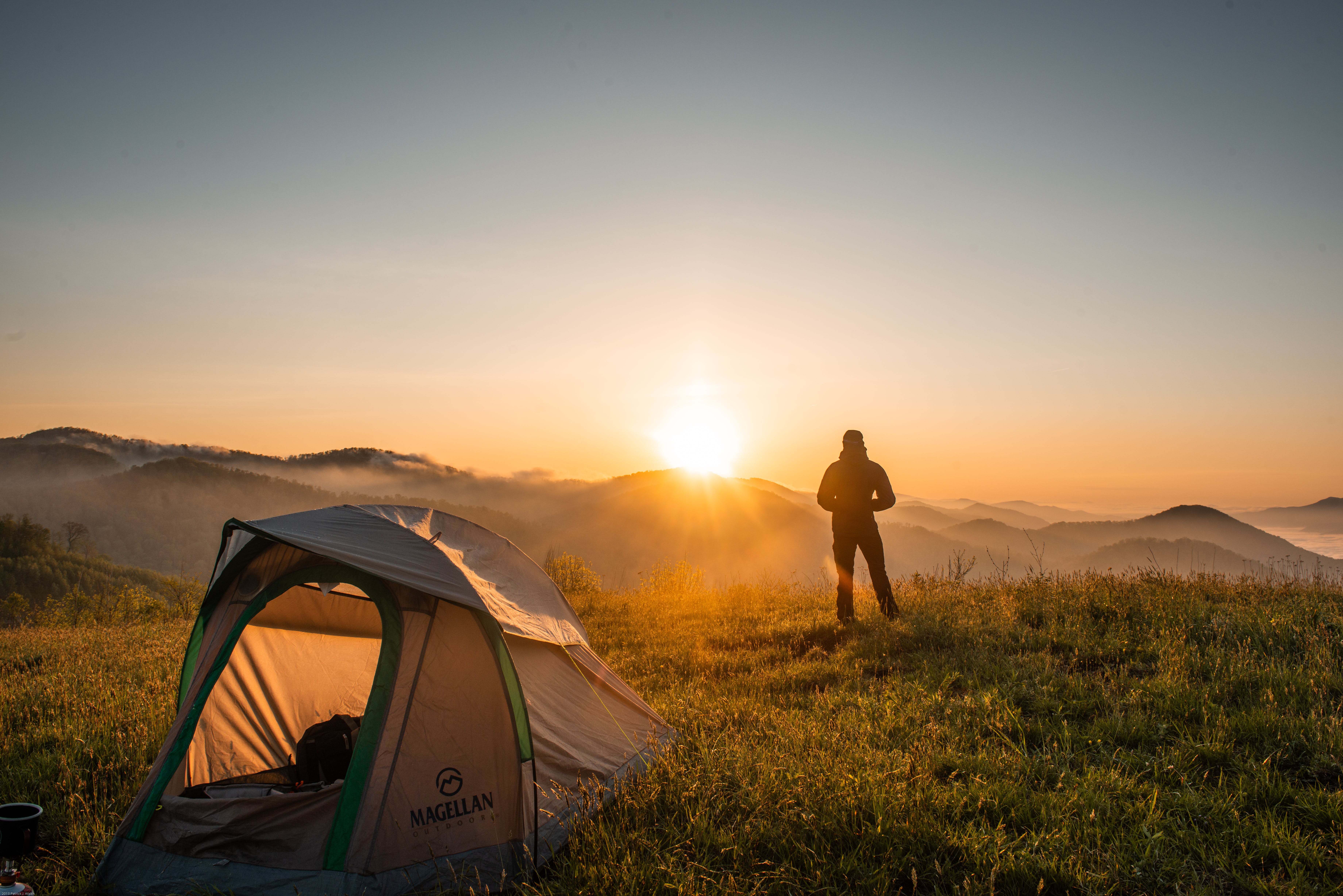 A camper and his tent | Source: Pexels