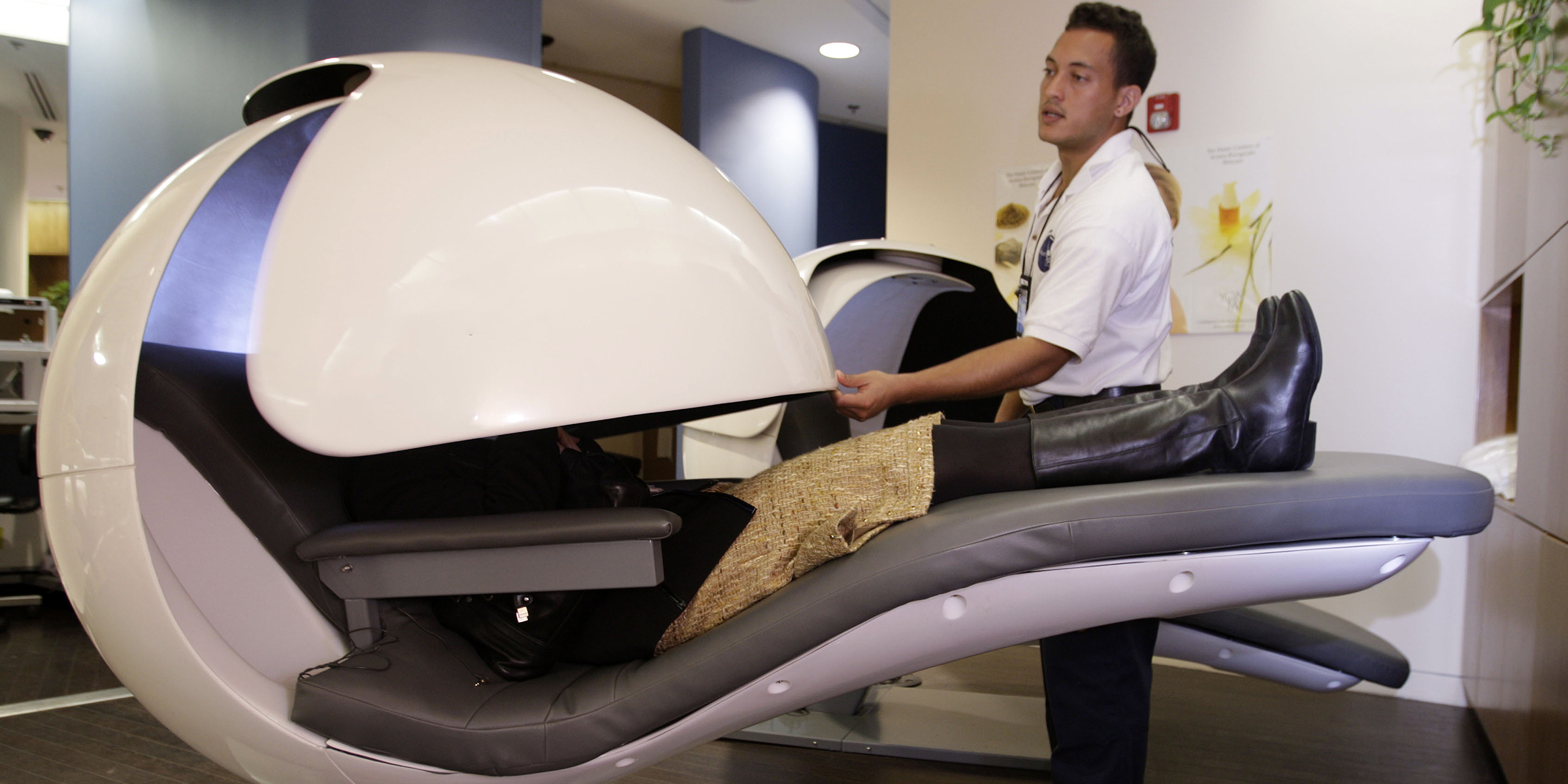 People utilizing sleep pods | Source: Getty Images