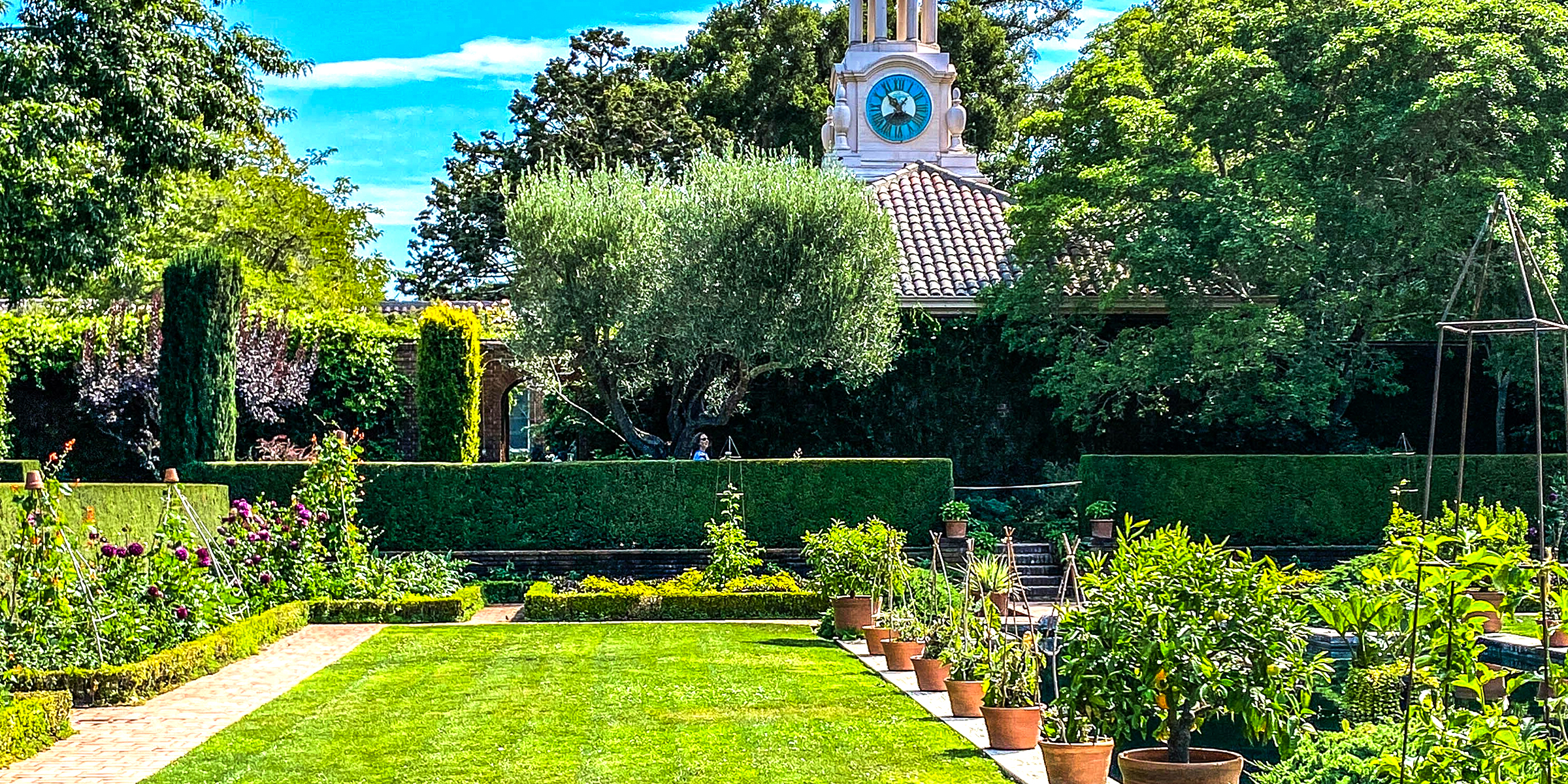 A picturesque Filoli Gardens in Woodside, California.